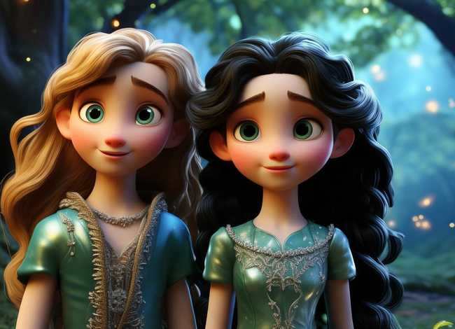 童话故事王子和公主绘画 - 王子和公主的童话