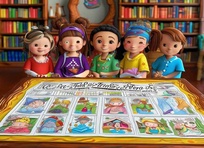 世界童话故事读书小报，世界童话故事读书小报模板