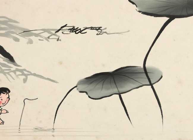 水墨画儿童荷叶 水墨画儿童荷叶怎么画