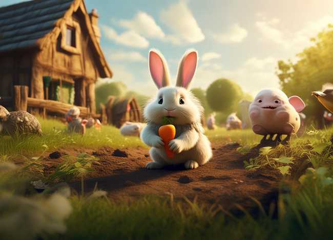 小兔子拔萝卜故事（小兔子拔萝卜故事简短）
