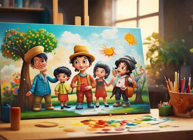 亲子绘画故事简笔画；亲子绘画故事简笔画怎么画