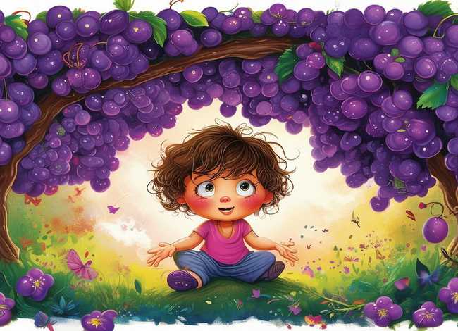 一串紫葡萄儿童故事；一串紫葡萄的故事绘本