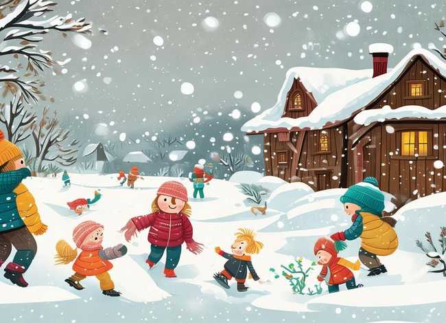 下雪了儿童绘本 - 下雪了儿童绘本图片