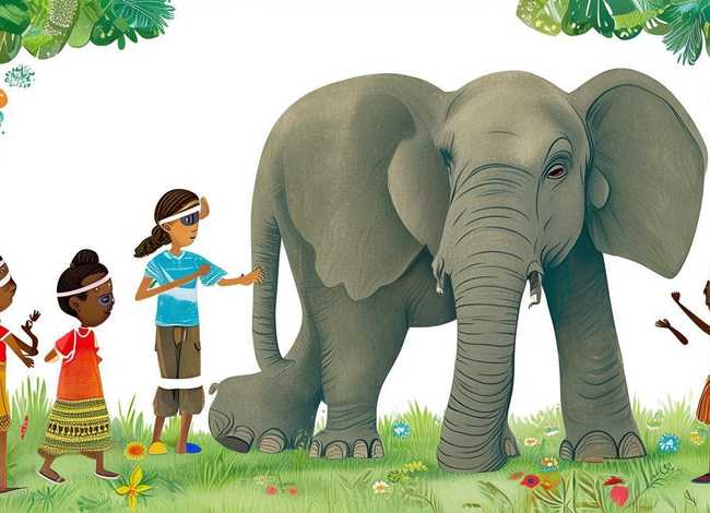 盲人摸象的儿童故事；盲人摸象的故事视频