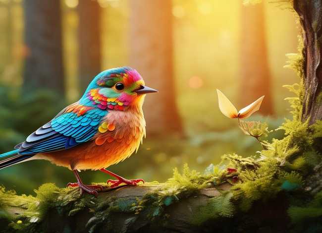 儿童故事森林里的鸟、森林里的故事是小鸟衔来的吗