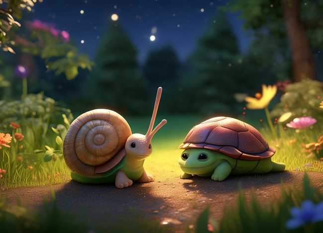 儿童故事小蜗牛和小乌龟，睡前故事小蜗牛和小乌龟