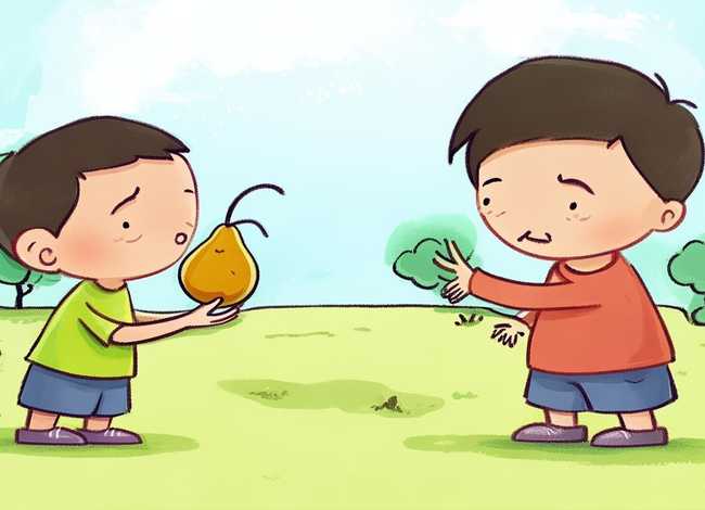 孔融让梨的故事儿童版图画 孔融让梨的故事配图简笔画