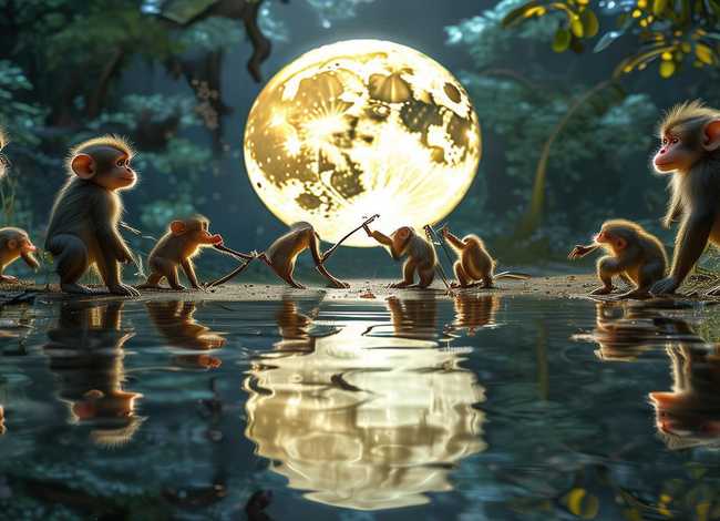 幼儿故事猴子捞月亮演讲视频 幼儿故事猴子捞月亮演讲视频大全