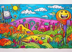 线描画儿童作品（线描画儿童作品图片）