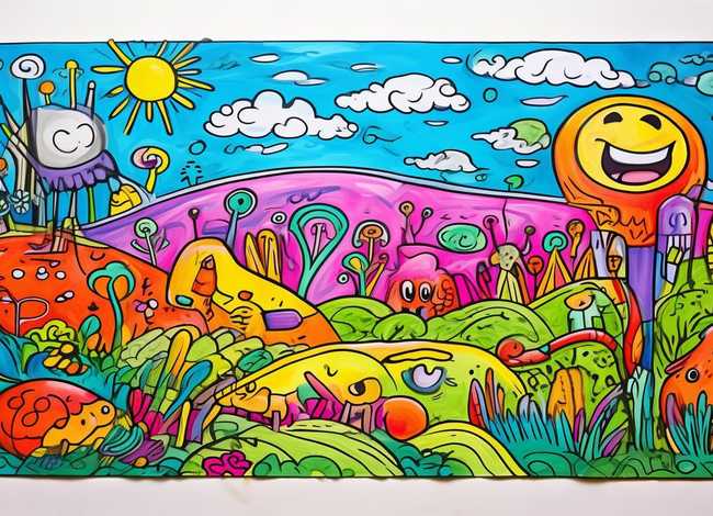 线描画儿童作品（线描画儿童作品图片）