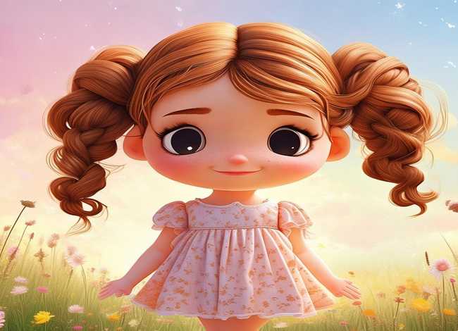 麻花辫小朋友、麻花辫小朋友简易画法图片 麻花辫小朋友、麻花辫小朋友简易画法图片