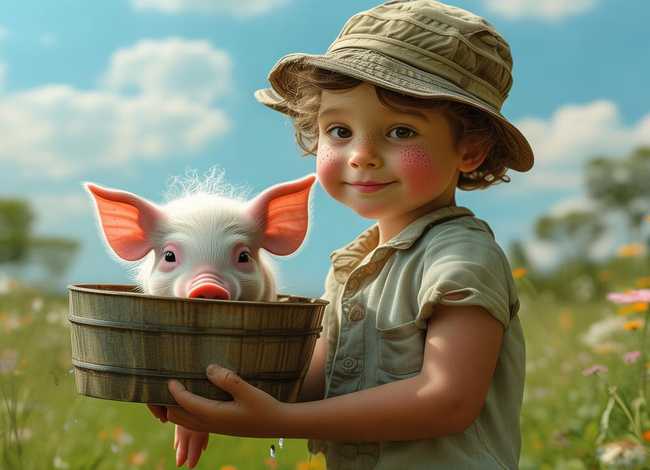 儿童故事小猪挑水（抱小猪挑水的故事）