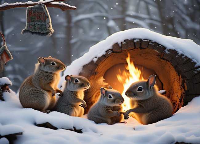 故事 小动物；故事 小动物过冬