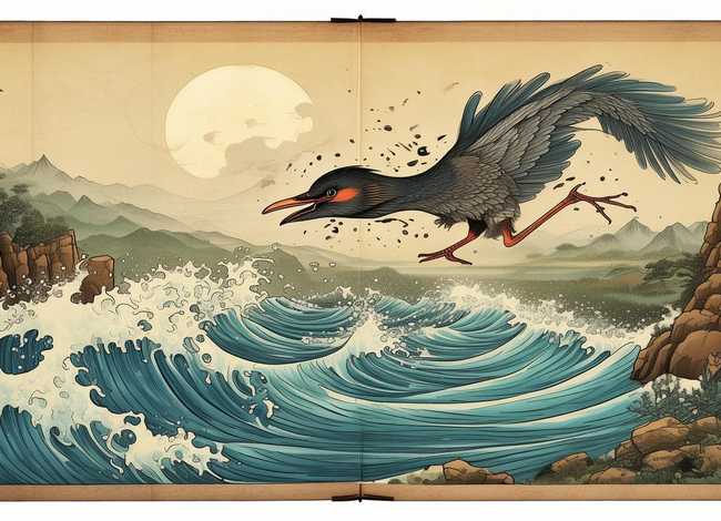 中国古代神话精卫填海的手抄报（中国古代神话精卫填海的手抄报怎么画）