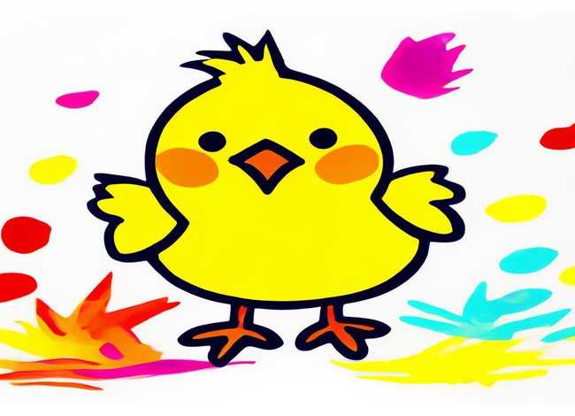 小鸡儿童画 - 小鸡儿童画简笔画