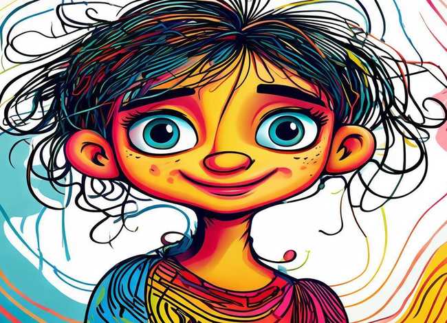 线条画儿童人物画、线条画儿童人物画教程