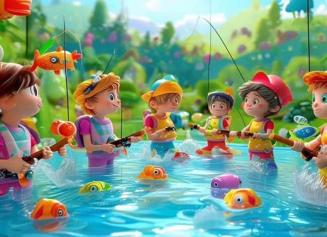 儿童益智故事钓鱼 钓鱼比赛幼儿故事