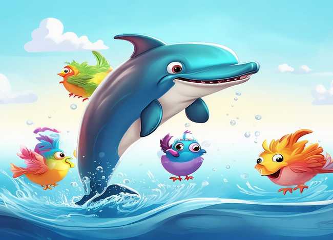 少儿故事3-6岁海豚 - 少儿故事3-6岁海豚和小鸟 少儿故事3-6岁海豚 - 少儿故事3-6岁海豚和小鸟