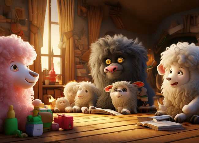 儿童绘本故事狼和七只小羊；绘本故事《狼和七只小羊》