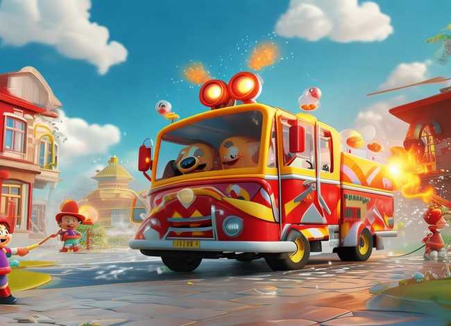 儿童故事消防车救火 - 消防车救火的故事幼儿故事