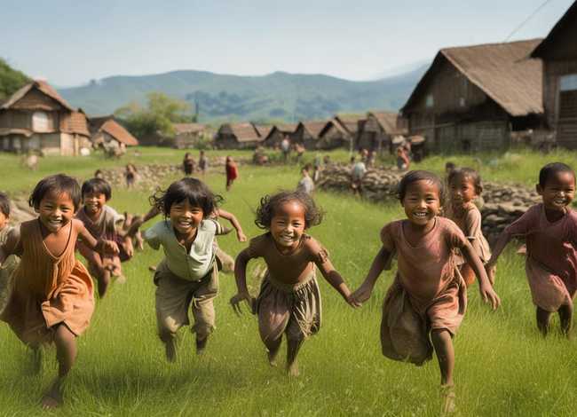 儿童村的故事，农村小孩的故事