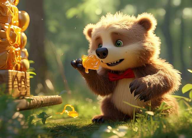 关于熊的搞笑儿童故事；关于小熊的搞笑故事