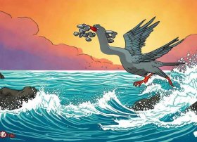神话故事精卫填海手抄报四年级（神话故事精卫填海手抄报四年级上册）