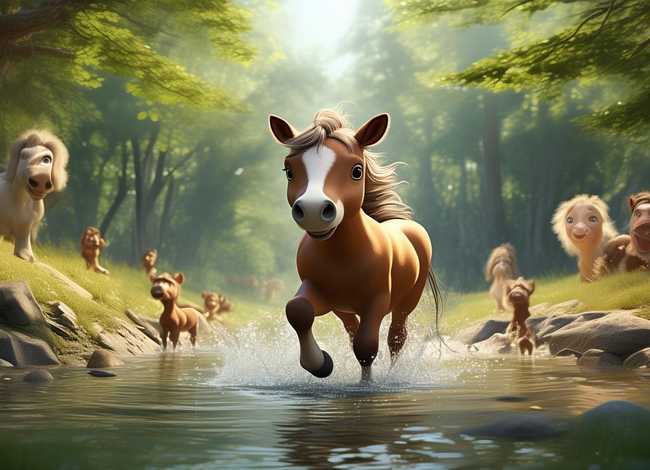 儿童故事小马过河的故事视频 - 亲子故事小马过河的故事视频