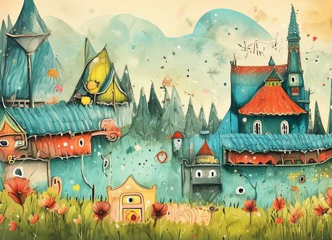 稻草人童话故事儿童画 - 稻草人的故事怎么画