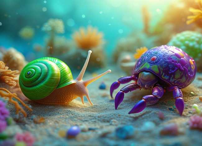 儿童故事蜗牛与寄居蟹有声、蜗牛与寄居蟹故事视频