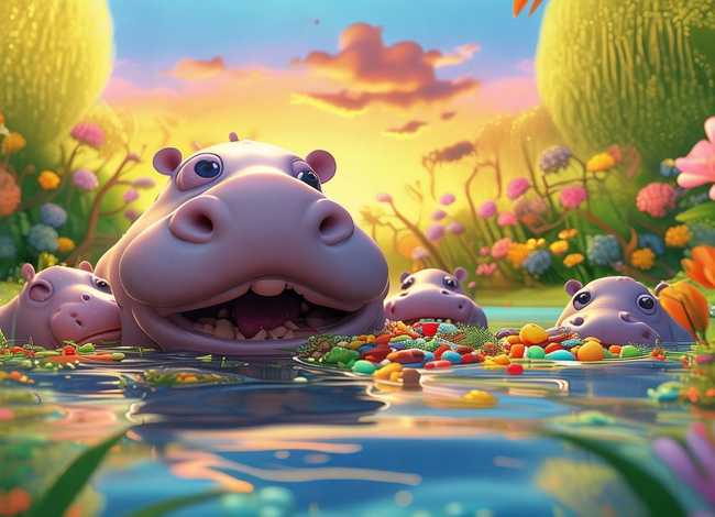 河马的晚餐幼儿故事 河马的晚餐幼儿故事表演视频