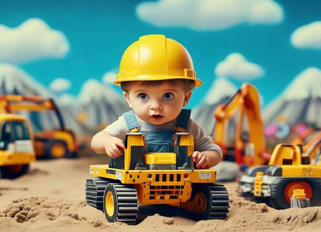 挖掘机的儿童故事视频 - 少儿挖掘机的故事视频