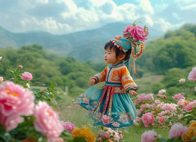 儿童童话汉服、儿童童话汉服图片