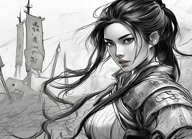 巾帼英雄的英雄故事，巾帼英雄的英雄故事配图简笔画