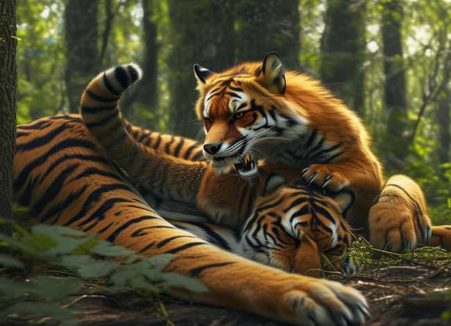 狐假虎威成语故事图片；狐假虎威成语故事图片简单