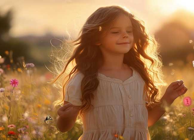儿童浪漫图片；儿童唯美图片 浪漫 清新