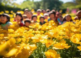 儿童迎春花 - 儿童迎春花图画