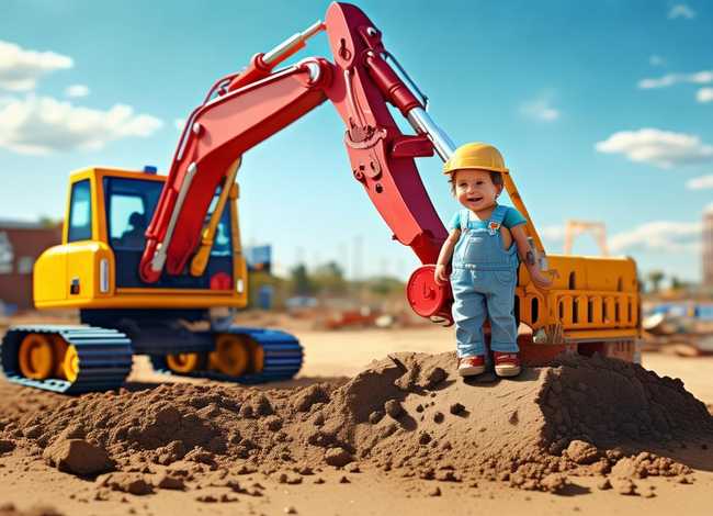 挖掘机挖土的视频儿童故事；少儿挖掘机的故事视频