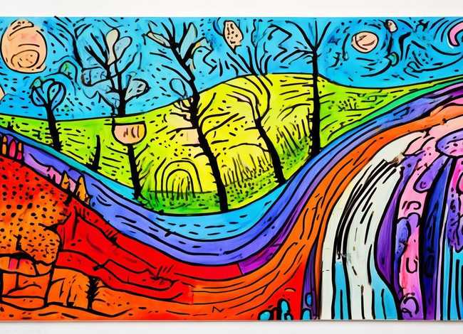 线条画儿童作品；线条画儿童作品图片