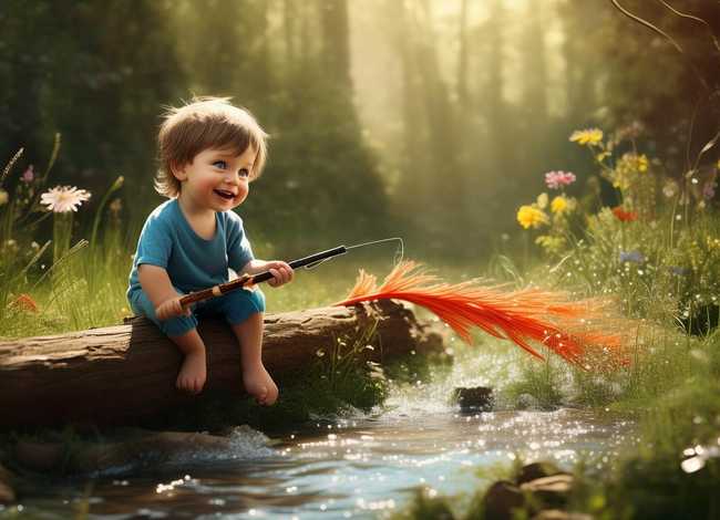 儿童故事用尾巴钓鱼，用尾巴钓鱼的故事