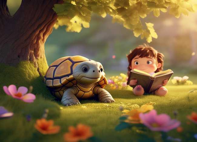 小乌龟讲故事，给小乌龟讲故事