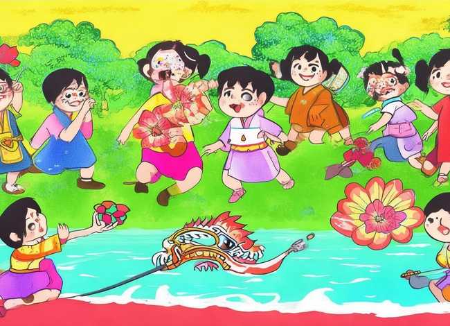 儿童端午节简笔画、儿童端午节简笔画横版