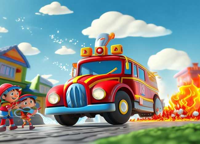儿童故事消防车救火 - 消防车救火的故事幼儿故事