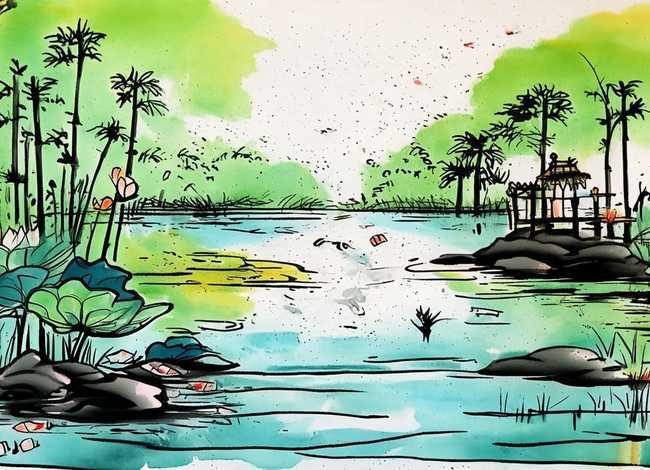 儿童水墨画作品介绍 儿童水墨画作品介绍语