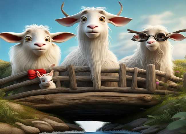 儿童故事山羊一家，山羊一家要过桥绘本故事