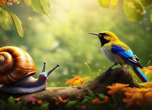 讲故事蜗牛，讲故事蜗牛与黄鹂鸟的故事视频播放
