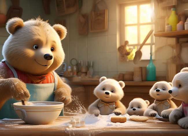 熊妈妈做蛋糕儿童故事 - 熊妈妈做蛋糕的故事
