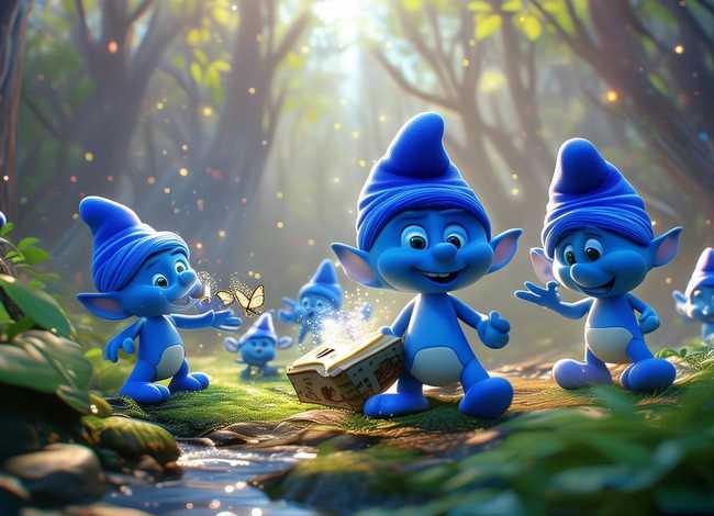 蓝精灵故事绘本、蓝精灵的绘本故事