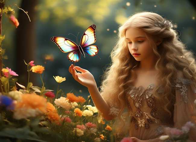 儿童故事蝴蝶公主的故事，蝴蝶和公主的故事