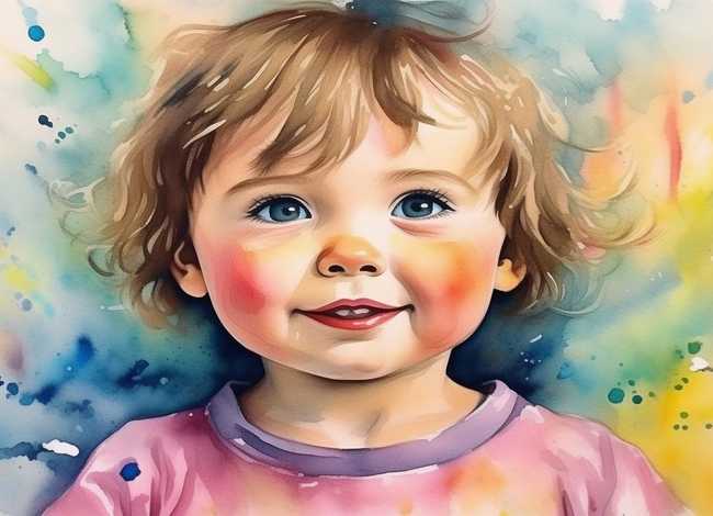 水粉画儿童人物画（水粉画人物 儿童）